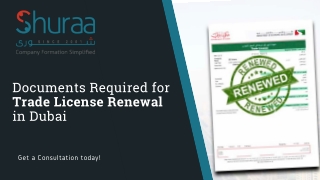 Documents Required for Trade License Renewal in Dubai