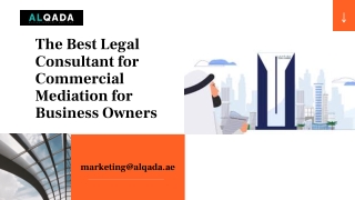 The Best Legal Consultant for Commercial Mediation for Business Owners
