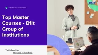 Admission open for Masters in BFiT Dehradun