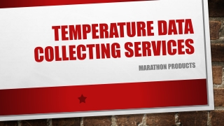 Temperature data collecting services | Marathon Products