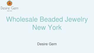 Wholesale Beaded Jewelry New York