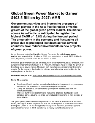 Green Power Market