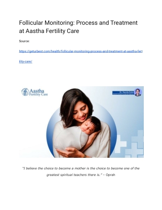 Follicular Monitoring_ Process and Treatment at Aastha Fertility Care