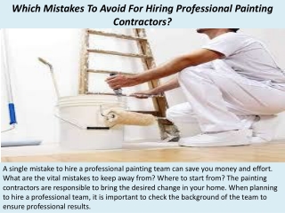 Santa Barbara Painting Contractors - Which Mistakes To Avoid For Hiring Professional Painting Contractors