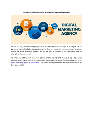 Experienced Digital Marketing Agency In Ahnedabad