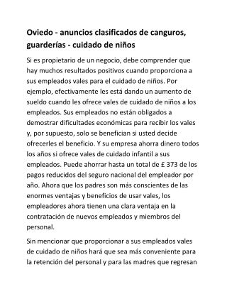 Oviedo - anuncios clasificados de canguros, guarderías - cuidado de niños-converted
