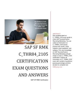 SAP SF RMK C_THR84_2105 Certification Exam Questions and Answers