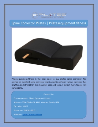 Spine Corrector Pilates | Pilatesequipment.fitness