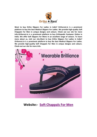 Soft Chappals for Men Orthorest.in