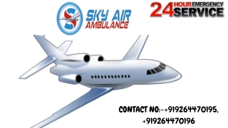 Sky Air Ambulance Service in Dibrugarh with Medication Support