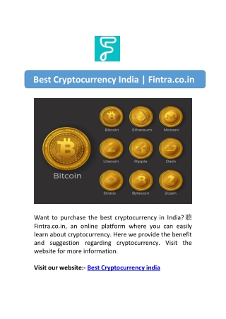 Best Cryptocurrency India | Fintra.co.in
