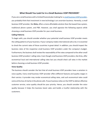 What Should You Look For in a Small Business VOIP PROVIDER.docx