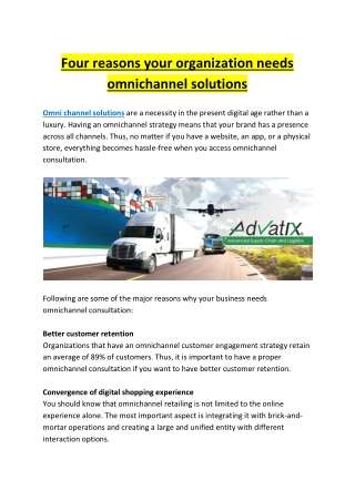 Four reasons your organization needs omnichannel solutions