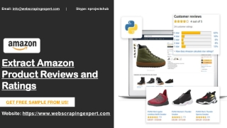 Extract Amazon Product Reviews and Ratings
