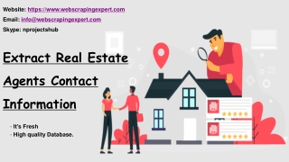 Extract Real Estate Agents Contact Information