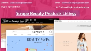 Scrape Beauty Products Listings