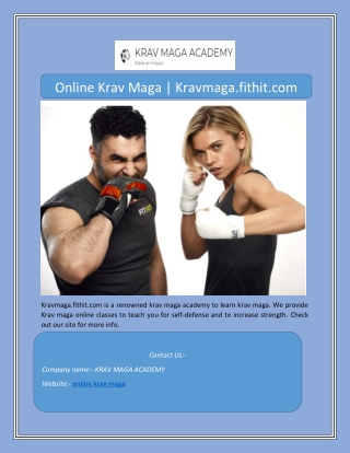 Online Krav Maga | Kravmaga.fithit.com