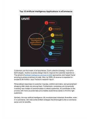 Top 10 Artificial Intelligence Applications in eCommerce