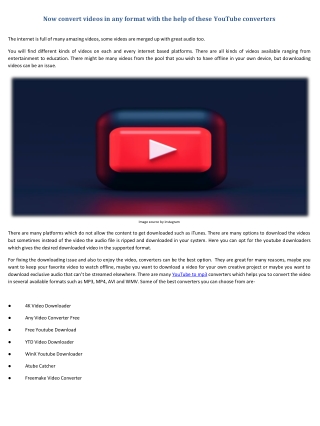 Now convert videos in any format with the help of these YouTube converters