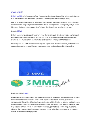 What is 3-MMC?