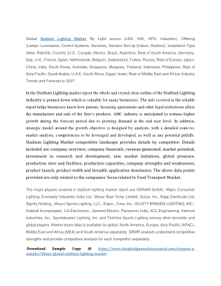 Stadium Lighting Market