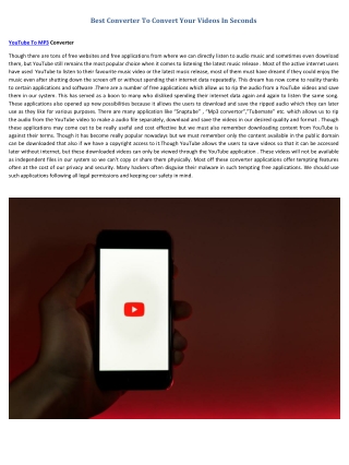 Best Converter To Convert Your Videos In Seconds