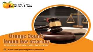 Best Orange County lemon law attorney