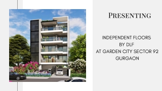 DLF Independent Floors Garden City Brochure, DLF Garden City Builder Floors Book