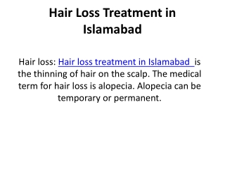 Hair Loss Treatment in