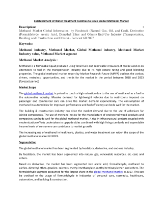 Methanol Market