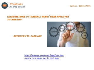 Learn methods to transact money from Apple pay to cash app:
