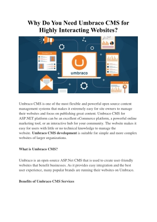 Why Do You Need Umbraco CMS for Highly Interacting
