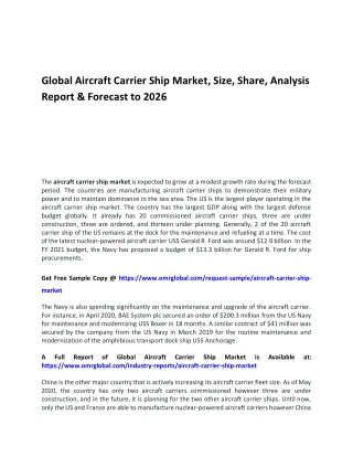 Global Aircraft Carrier Ship Market