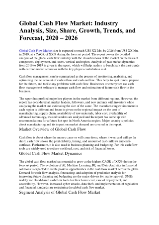 Global Cash Flow Market