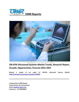 OB-GYN Ultrasound Systems Market Trends and Overview 2021-2027