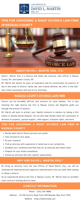 Tips for Choosing a Right Divorce Law Firm in Nassau County