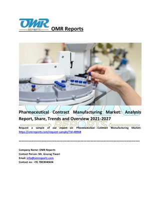 Pharmaceutical Contract Manufacturing Market Size, Trends and Forecast 2021-2027