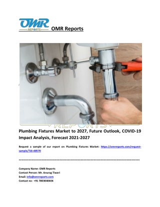 Plumbing Fixtures Market Size, Share, Impressive Industry Growth, Report 2027