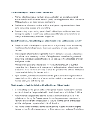 Artificial Intelligence Chipset Market