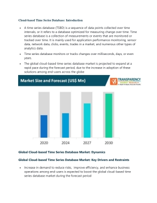 Cloud-based Time Series Database Market