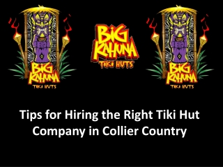 Best Tiki Hut Company in Collier Country