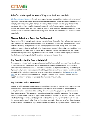Salesforce Managed Services - Why your Business needs it-_CRMIT_Solutions
