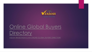 Online Global Buyers Directory