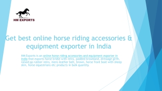 Get best online horse riding accessories & equipment exporter in India
