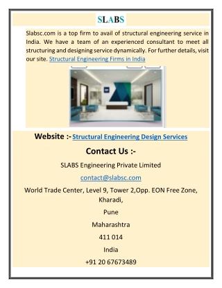 Structural Engineering Design Services g