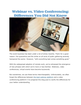 The best webinar platform
