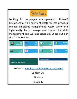 Employee Management Software | Finclock.com