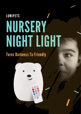 Lumipets Nursery Night Light Turns Darkness To Friendly