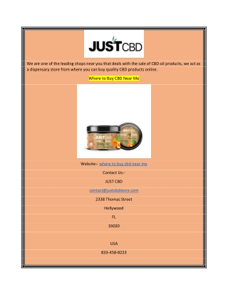 Where to Buy CBD Near Me