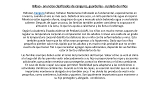 Bilbao - anuncios clasificados de canguros, guarderías - cuidado de niños